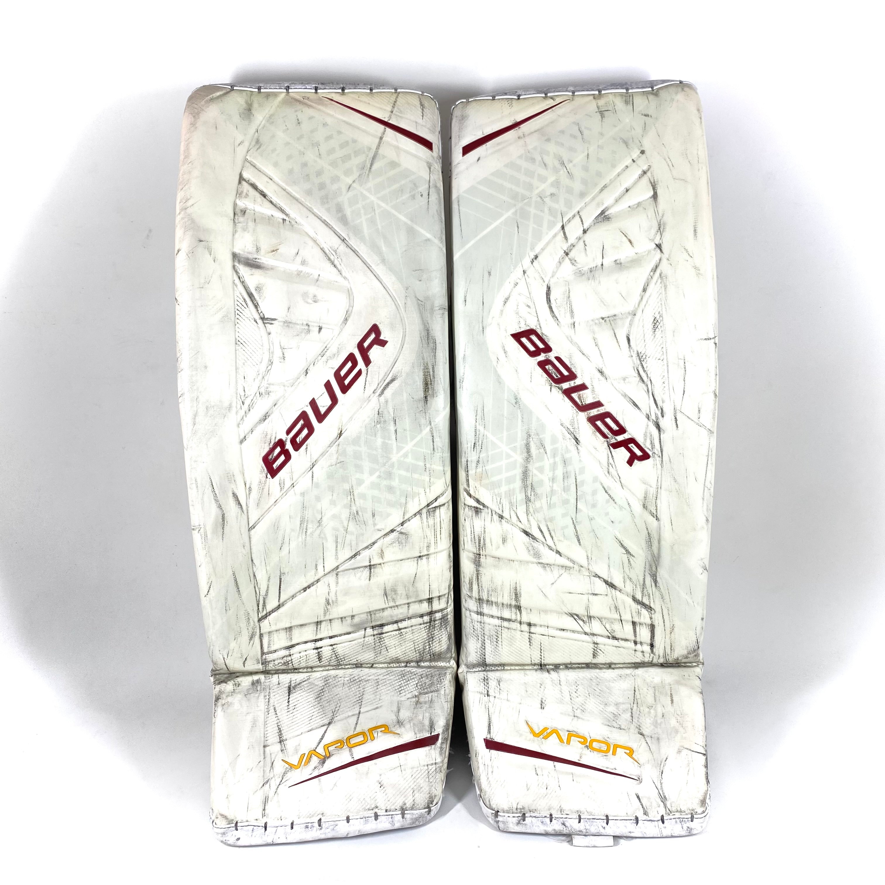 Bauer Vapor 1X OD1N - Jambières de gardien Pro Stock d'occasion (blanches)